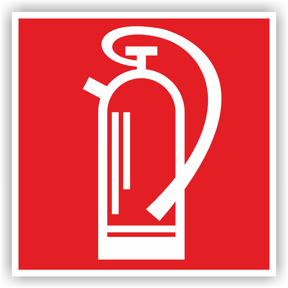 Feuerlöscher, 200x200mm, nachleuchtend, Selbstklebefolie, Auslaufmodell
