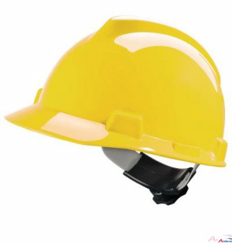 [101110100] MSA V-Gard Helm gelb HDPE, unbelüftet, EN 397 Fast-Trac/ PVC-Schweissb.