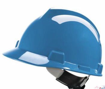 [101110400] MSA V-Gard Schutzhelm blau HDPE, unbelüftet EN 397 Fast-Trac/ PVC-Schweissb.