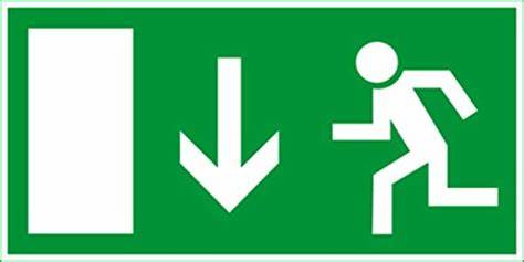 [1123153] Notausgang, 300x150mm, nachleuchtend, Aluminium