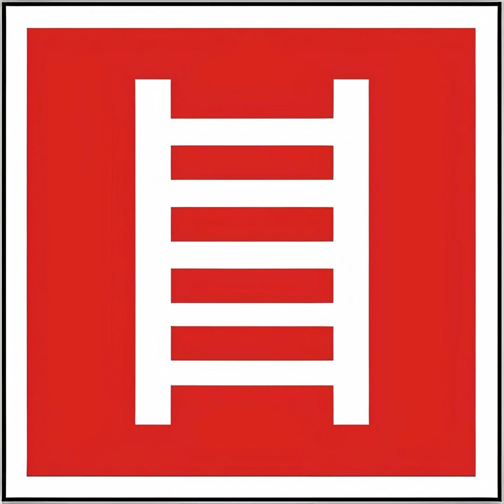 [1142954] Leiter rot, 200x200mm, nachleuchtend, Aluminium