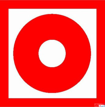 [1143954] Brandmelder (manuell) - Löschgeräte-Markierung, 200x200mm, nachleuchtend, Aluminium