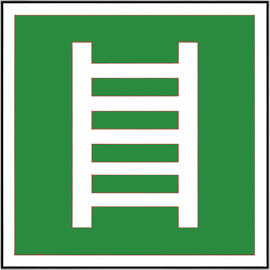 [902910615] Échelle vert, 200x200mm, phosphorescent, Aluminium