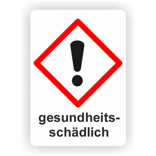 [2006F21] Gesundheitsschädlich, 150x210mm, Selbstklebefolie