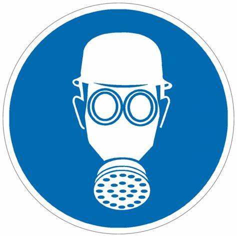 [E110F20] Utiliser une protection respiratoire et de la tête, Ø 200 mm, film autocollant