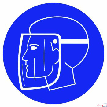 Utiliser un écran facial de protection, Ø 200 mm, aluminium
