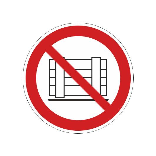 [E698F20] Abstellen oder lagern verboten, Ø 200mm, Selbstklebefolie