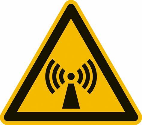 [E715A20] Avertissement de rayonnement non ionisant, 200x200mm, aluminium