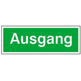 [650045] "Ausgang", 400x200mm, film autocollant