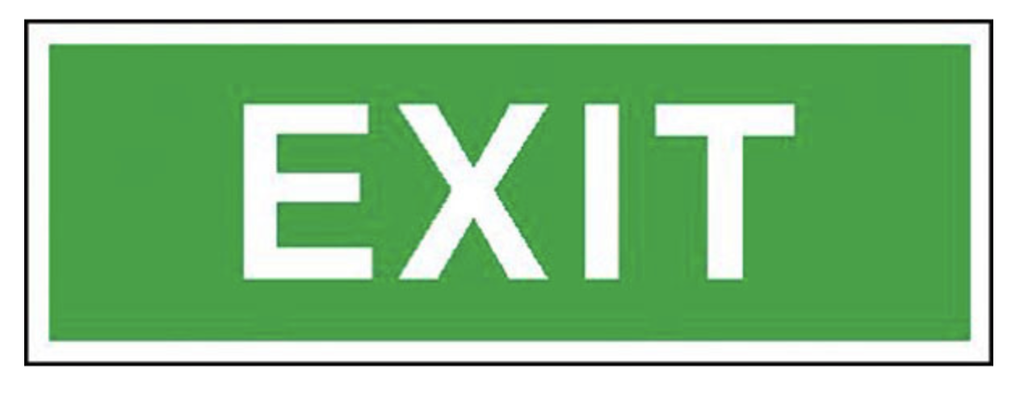 EXIT, 300x150mm, Kunststoff Nachtleuchtend/ Auslaufmodell