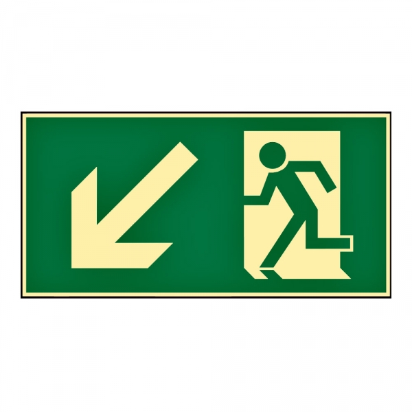 [1123555] Chemin de secours en bas à gauche, 400x200mm, aluminium