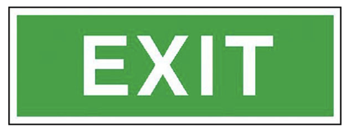 [650075] EXIT, 300x150mm, Kunststoff Nachtleuchtend/ Auslaufmodell
