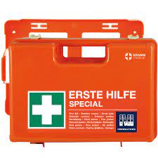 [860210209] Valise 1ers secours - adminis. DIN 13157 + composants spéc. pour ce corps de métier