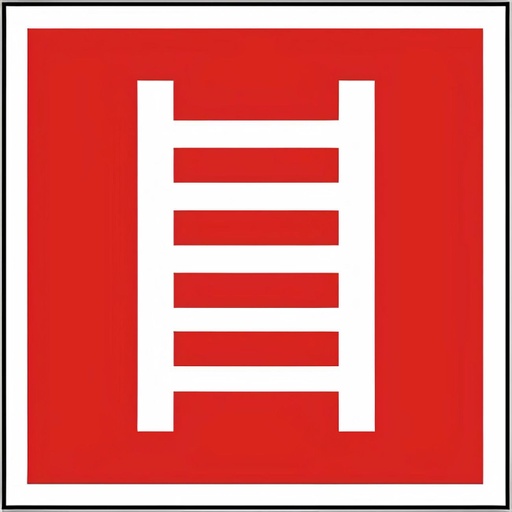 [1142954] Leiter rot, 200x200mm, nachleuchtend, Aluminium