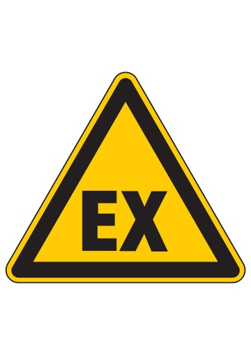 [E573A40] Warnung vor explosionsfähiger Atmosphäre, 400x400mm, Aluminium