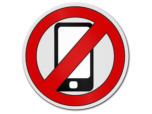 [E624F20] Mobiltelefon verboten, Ø 200mm, Selbstklebefolie