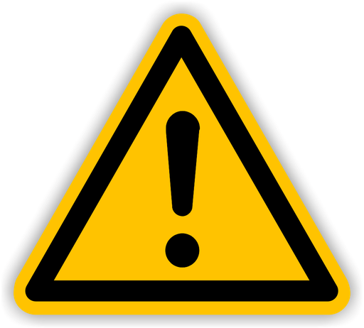 [E760A20] Panneau d'avertissement général, 200x200mm, aluminium